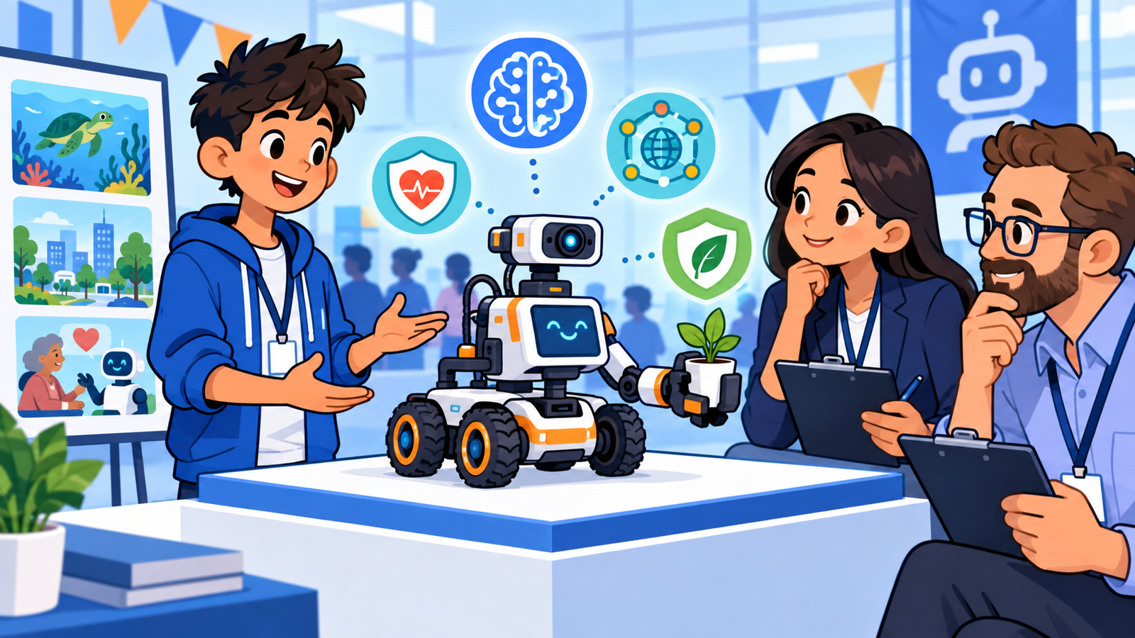 Innovative showcase robot