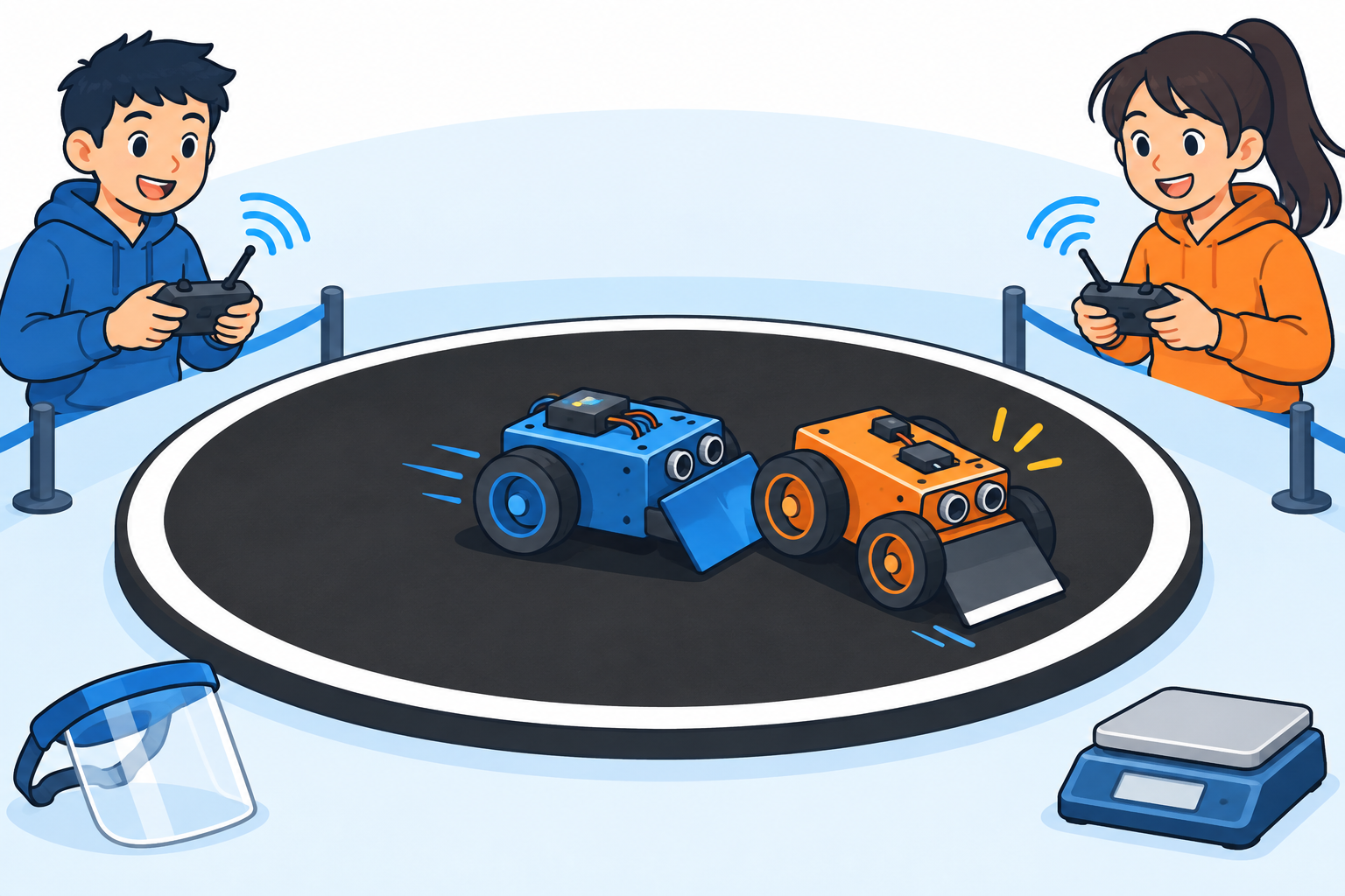 Sumo robots in arena