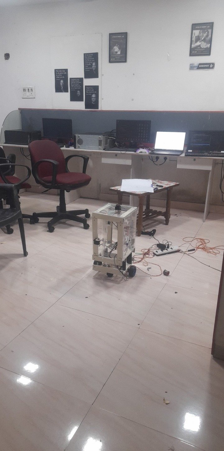 Anku mobile robot being tested in an indoor facility