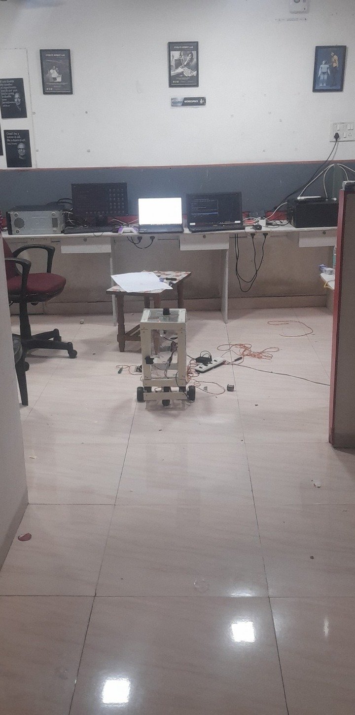 Anku robot positioned for indoor autonomy testing